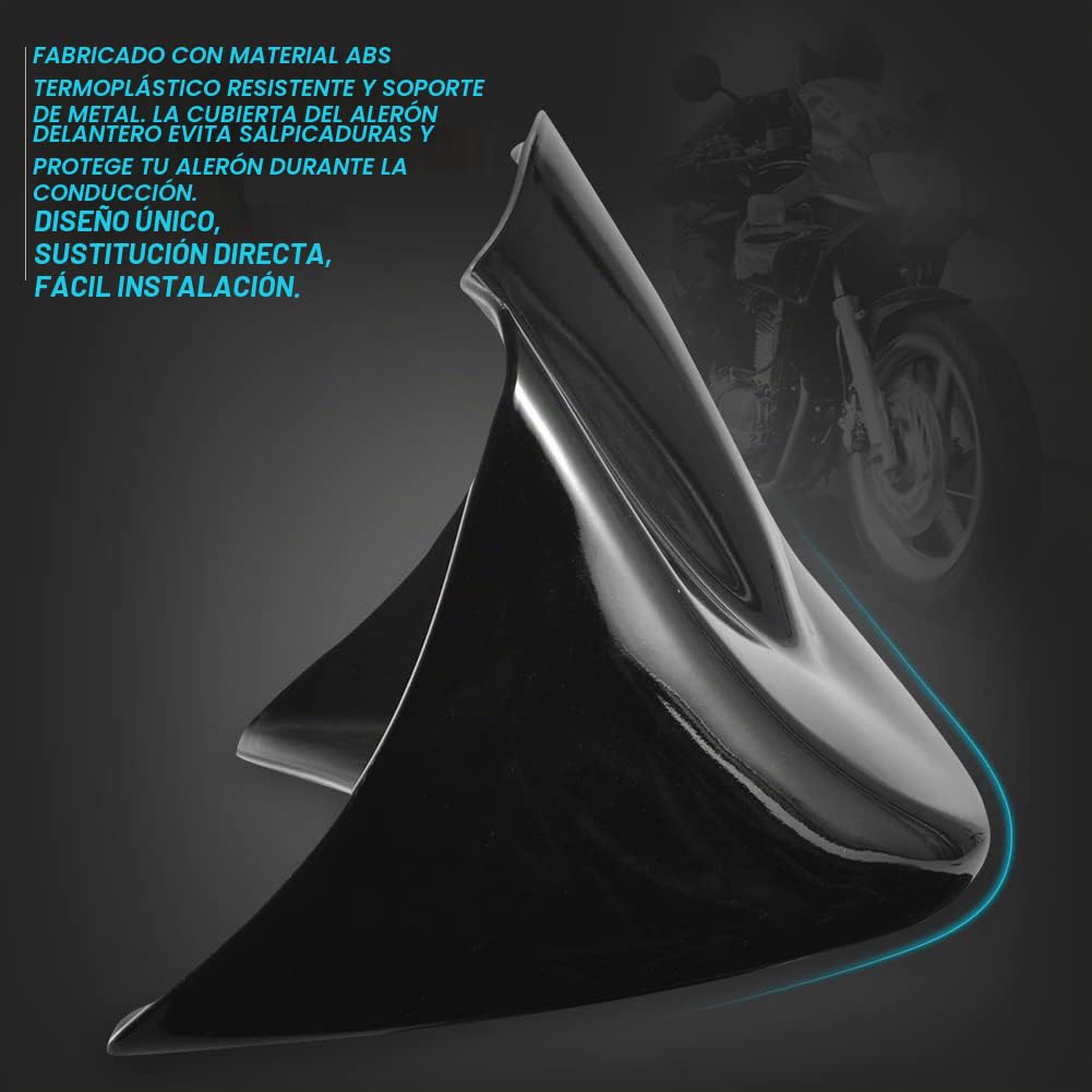 KATUR AleróN Delantero Inferior para Motocicleta, Color Negro Brillante, Compatible con Harley Davidson Sportster 2004-2014 Xl883 Xl1200 2004-2015(Negro Brillante)