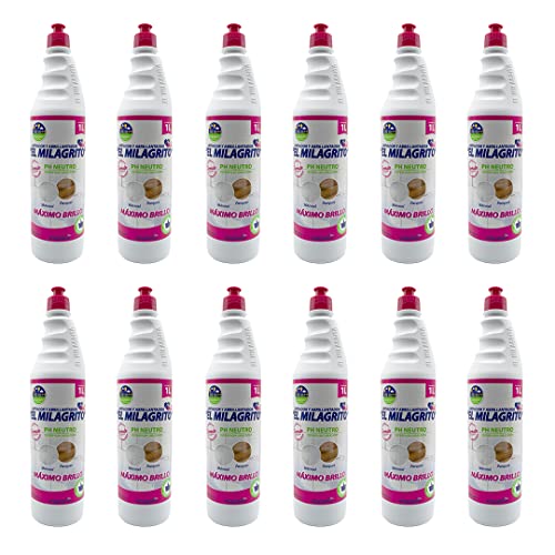 El Milagrito Pack 12 uds. Limpiador Abrillantador pushpull 1L, Blanco, Normal, 12000 Cover