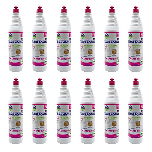 El Milagrito Pack 12 uds. Limpiador Abrillantador pushpull 1L, Blanco, normal, 12000