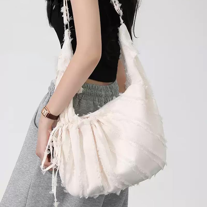 Women Canvas Shoulder Handbag Large Capacity Crossbody Bag Lightweight Tote Purse2