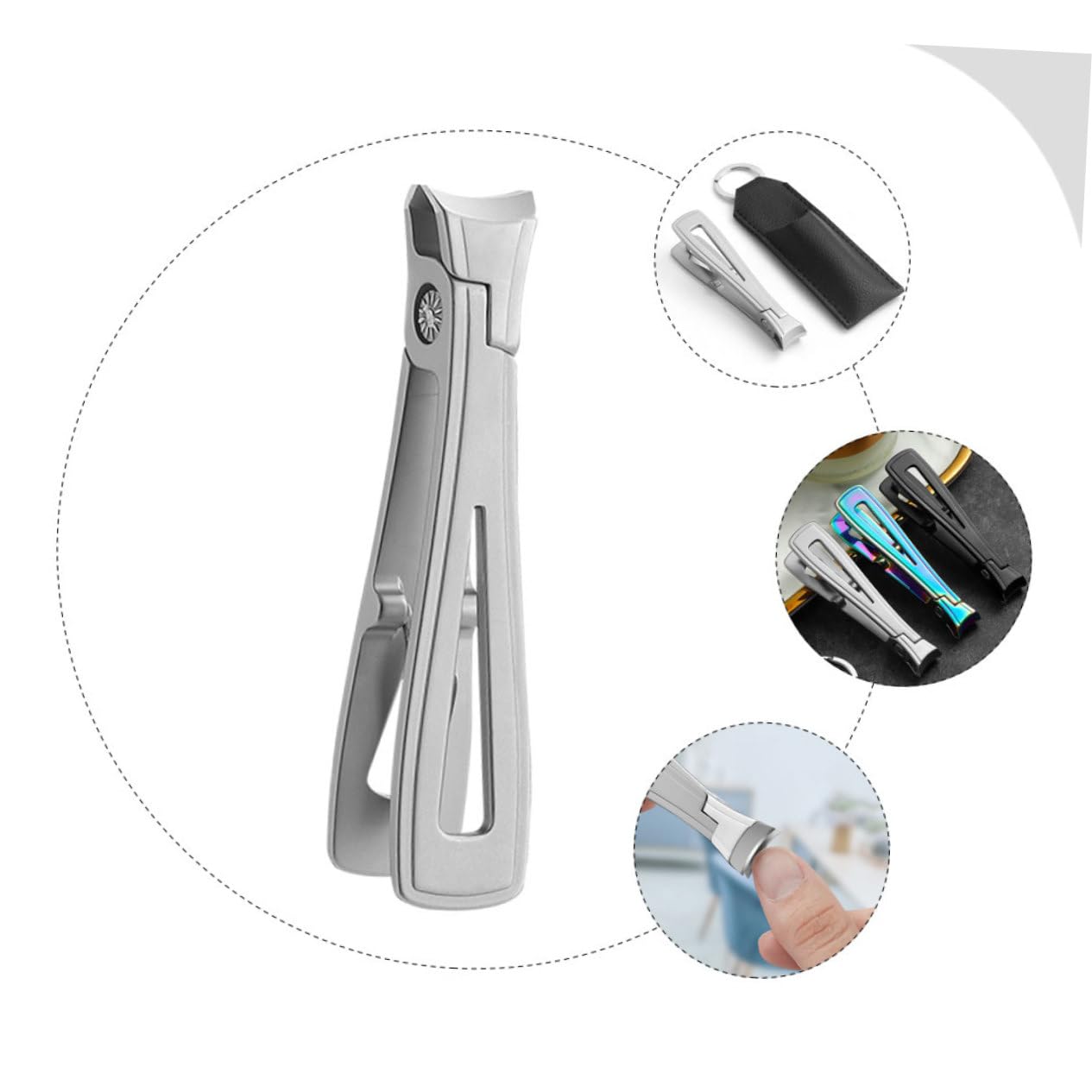 MAGICLULU 3 Pezzi Di Tagliaunghie Per Unghie Spesse in Acciaio Inox Per Unghie Dita Dei Piedi E Dita Design Ergonomico Per Un Facile Utilizzo