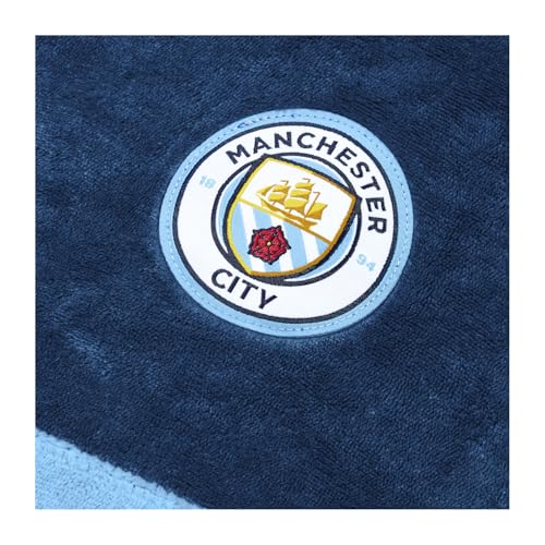 MANCHESTER CITY FC Reversible Fleece Hoodie For Kids | Boys Oversized Hooded Lounge Gown | Soft Fleece Blanket | Man City Football Gift For Boys | One Size Fits All Age 7-13 Years Blue - Image 5