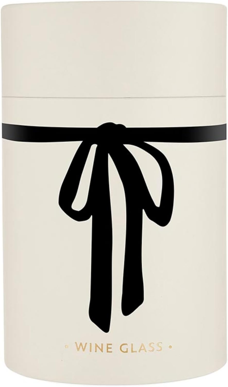 Santa Barbara Design Studio Holiday Stemless Wine Glass with Gift Box, Holds 17 Fluid Ounces, Black Bow - Image 3