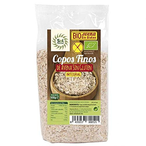 COPOS DE AVENA FINOS SIN GLUTEN 500g - SOL NATURAL