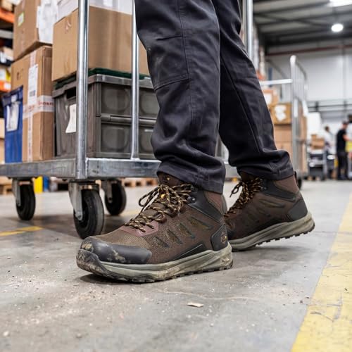 Image of NINGO Steel Toe Work Boots for Men, Waterproof Slip Resistant Work Boots for Men, Wide Toe Comfortable Mens Safety Work Shoes with Zero Drop, Oil Resistant for Construction, Industrial, Warehouse