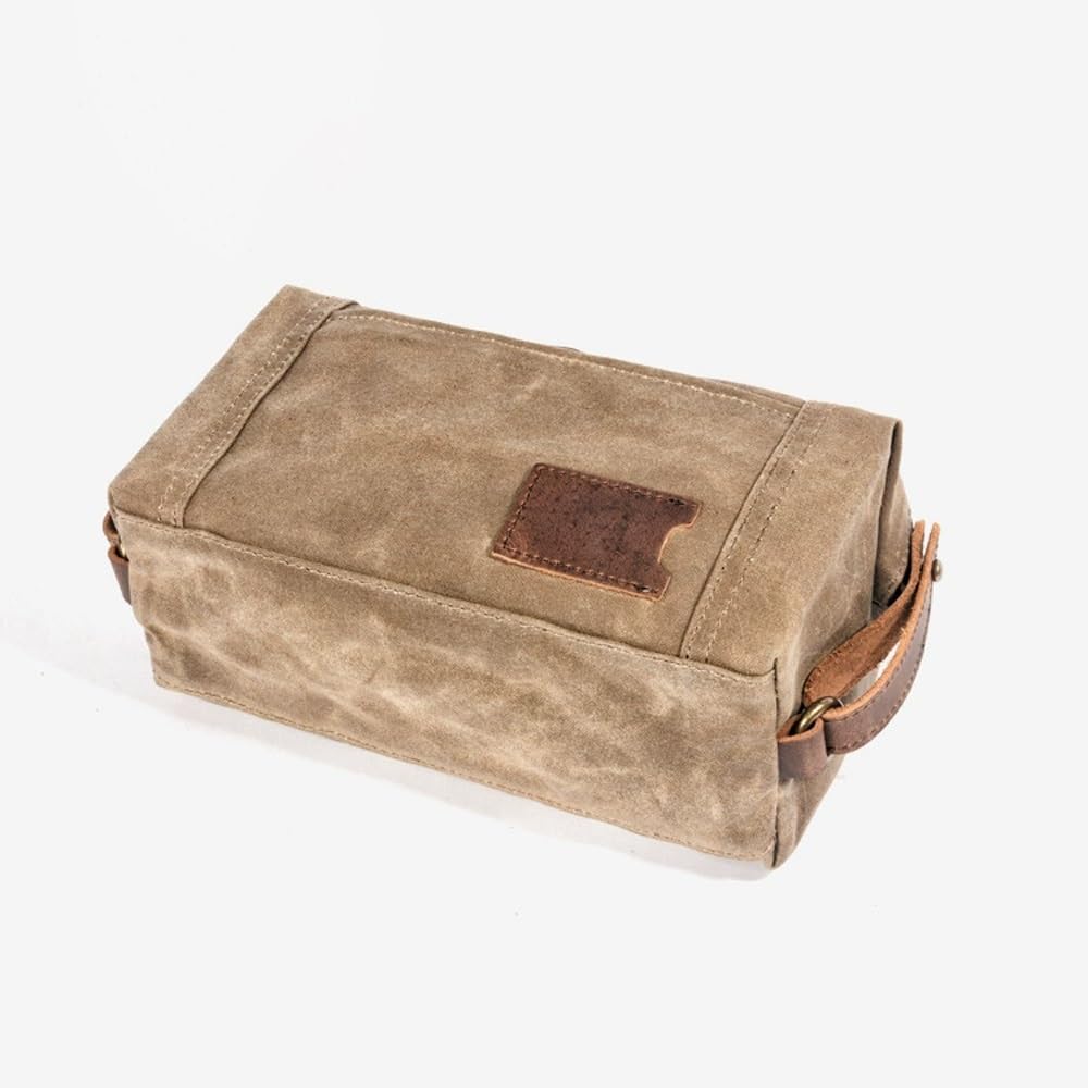 Neceser de Lona de Viaje para Hombre, Neceser Resistente al Agua para cosméticos, artículos de tocador, Afeitado, baño, artículos Esenciales de Viaje, Gran Capacidad