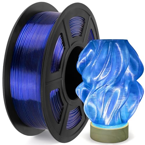 Image of IEMAI Clear PETG Filament 1.75mm Blue 1kg, Glossy Transparent Finish 3D Printer Filament Up to 600mm /s High-Speed Printing for Lampshades, Home Decor & DIY Models