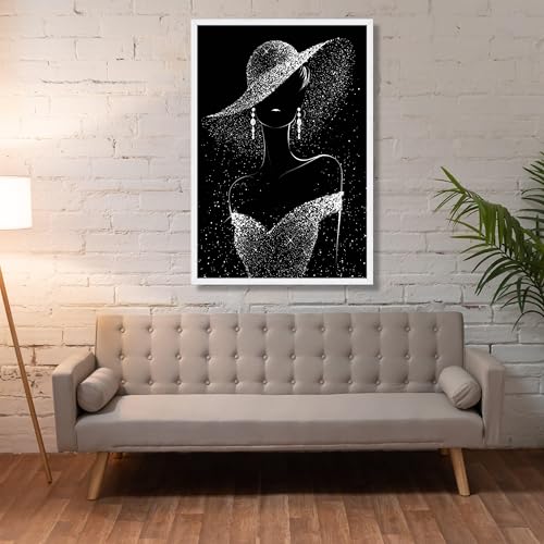 Toile silhouette femme élégante pour une décoration murale de chambre à coucher zen et moderne - 3