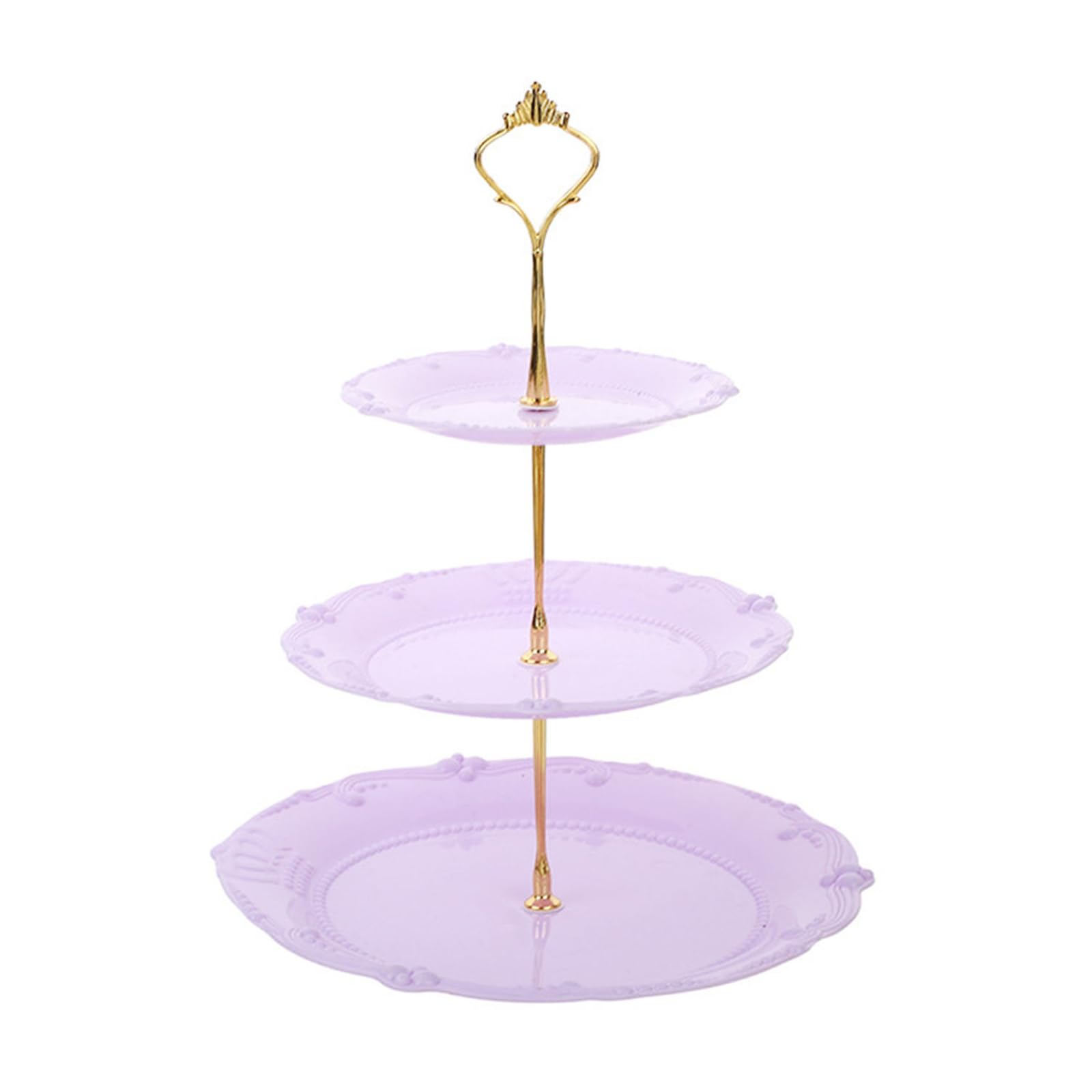 3 Tiers Cake Display Stand Afternoon Tea Stands Fruit Plate Dessert Organizer with Removable Structure Organizer