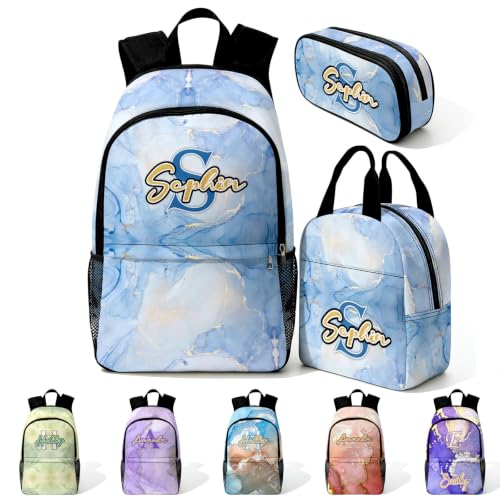 Image of Custom Backpacks for Girl Kids Personalized Backpacks Set Back to School
