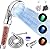 FASTRAS LED Shower Head with Handheld, High Pressure Shower Head with Hose, Holder & PTFE Tape etc, 3 Water Temperature-Controlled Water Saving Filtered Shower Head for Dry Hair& Skin