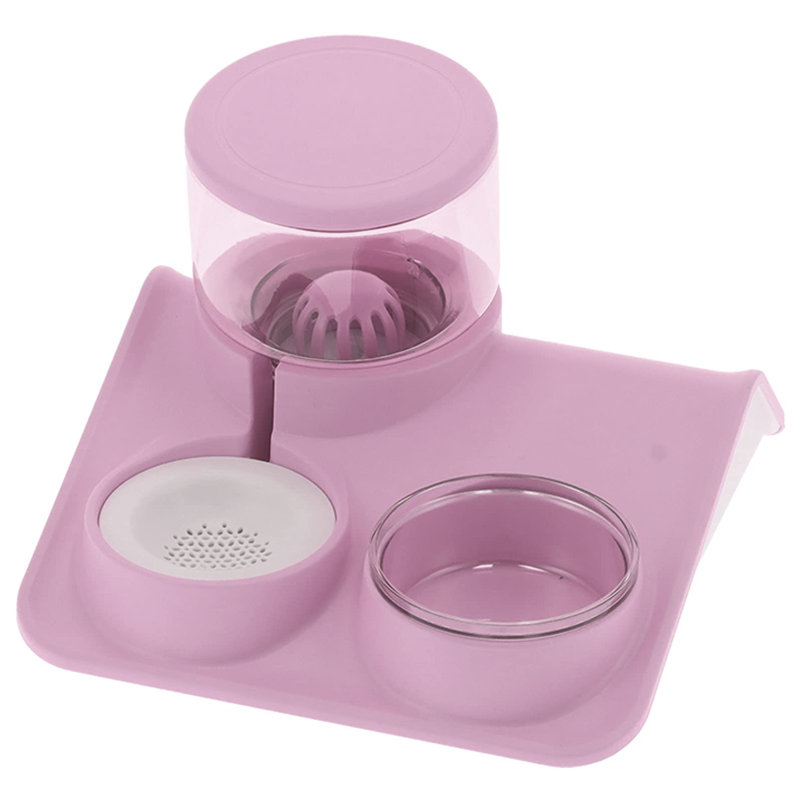 Automatische voer- en waterdispenserset voor huisdieren, transparante 2-in-1 voer- en watervoerbak - groot openingsgereedschap voor katten, honden en andere dieren