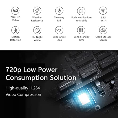 Hosioe Câmera WIFI campainha sem fio com campainha interna IP65 à prova d'água câmera de vídeo camp