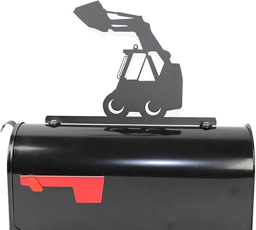 Vista 154 de Hobby, Recreation and Career Style Metal Powder Coated Mailbox Topper (Excavator, Matte Black) Negro mate,Dark Yellow,Blue,Copper,Gris-oscuro,Gloss