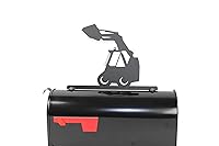 Vista 75 de Hobby, Recreation and Career Style Metal Powder Coated Mailbox Topper (Tent Camping, Matte Black)