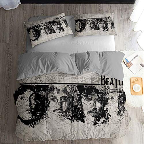 Ensemble De Literie The Beatles 3 Pièces Housse De Couette Housse De Couette avec 2 Taies d’oreiller Super Doux… - Les Beatles, Paul McCartney, John Lennon, RIngo Starr, George Harrison Ensemble De Literie The Beatles 3 Pièces Housse De Couette Housse De Couette avec 2 Taies d'oreiller Super Doux… – Image 7