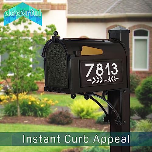 Decorful Reflective Mailbox Numbers Waterproof Number Stickers Mailbox Numbers For Outside 3 Sets House Address Rainproof Resistant Adhesive Address Decals - Gold Silver Black - Address Sign For Outside Or Inside #TOP7