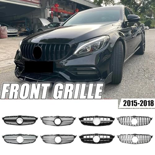 Rejilla delantera para Benz Clase C W205 C180 C200 C300 de estilo C63 3