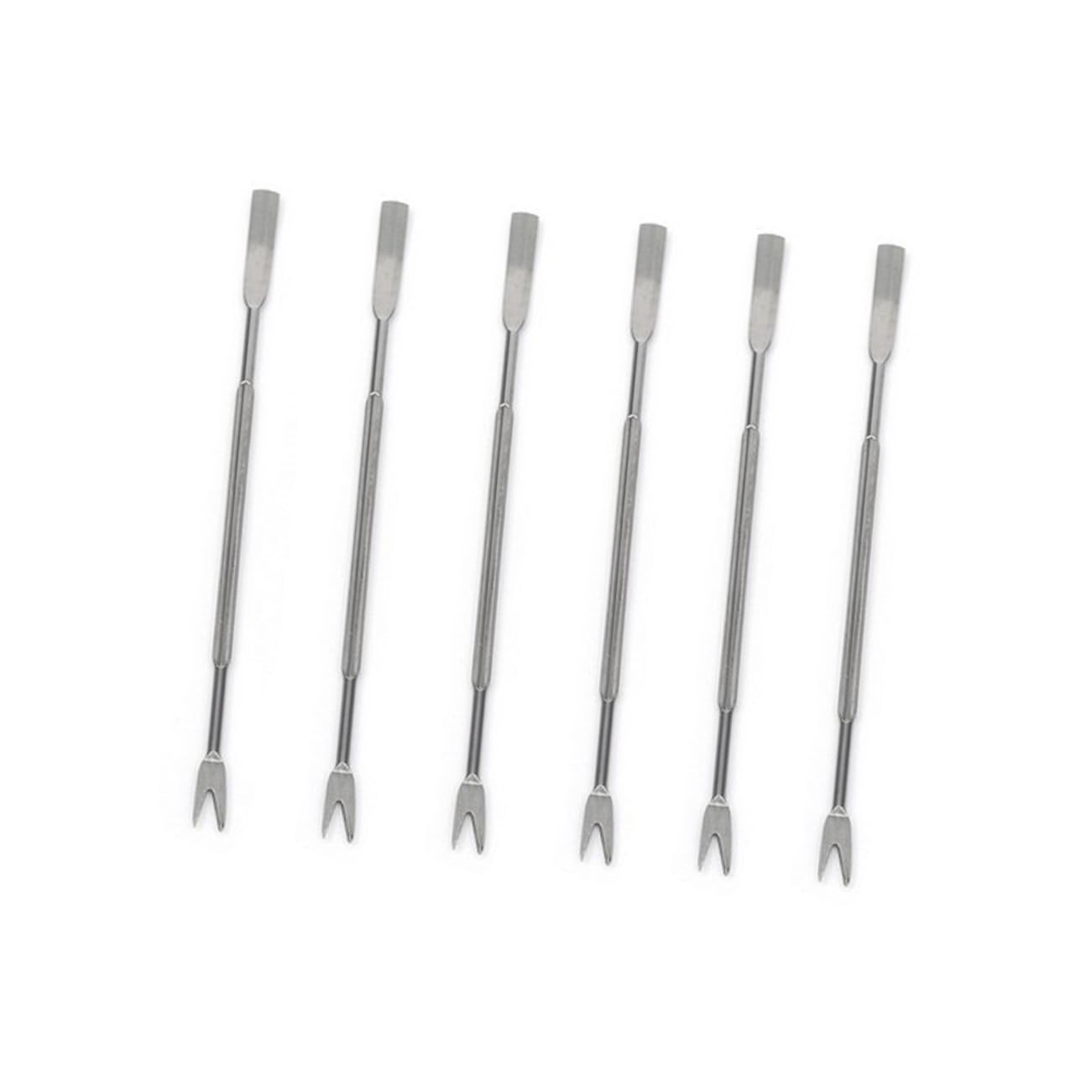 SOLUSTRE Set Utensili per Frutti di Mare 12 Pezzi, Argento in Nailon