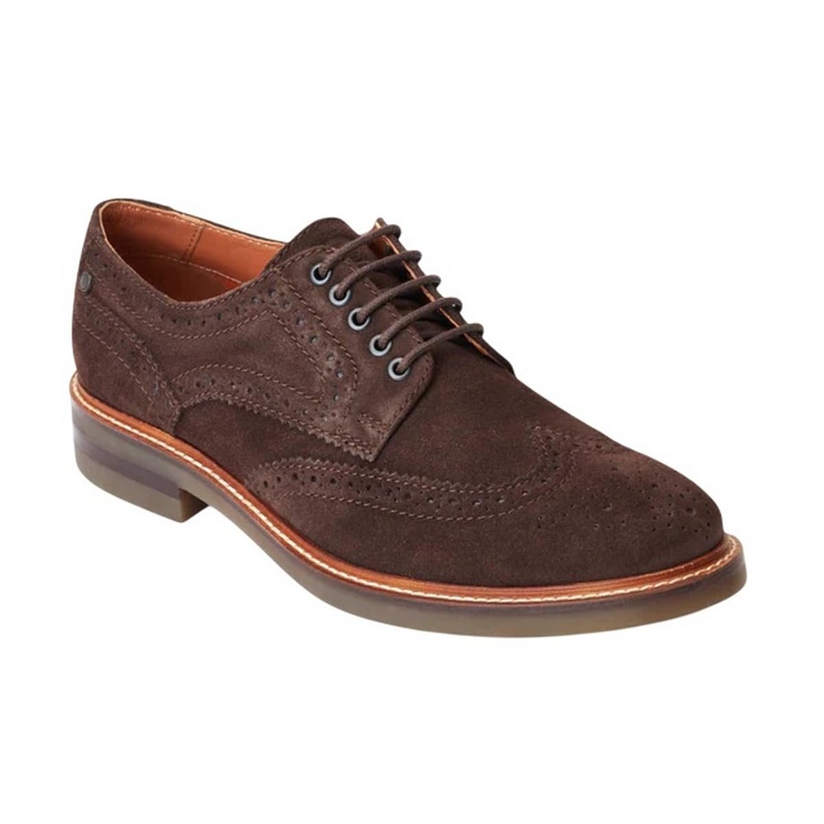 Base London Hatfield Brogue buty męskie z zamszu