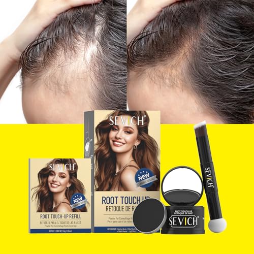 Image of Sevich Hairline Powder, Gray Root Touch Up, Sweatproof, Light Brown
