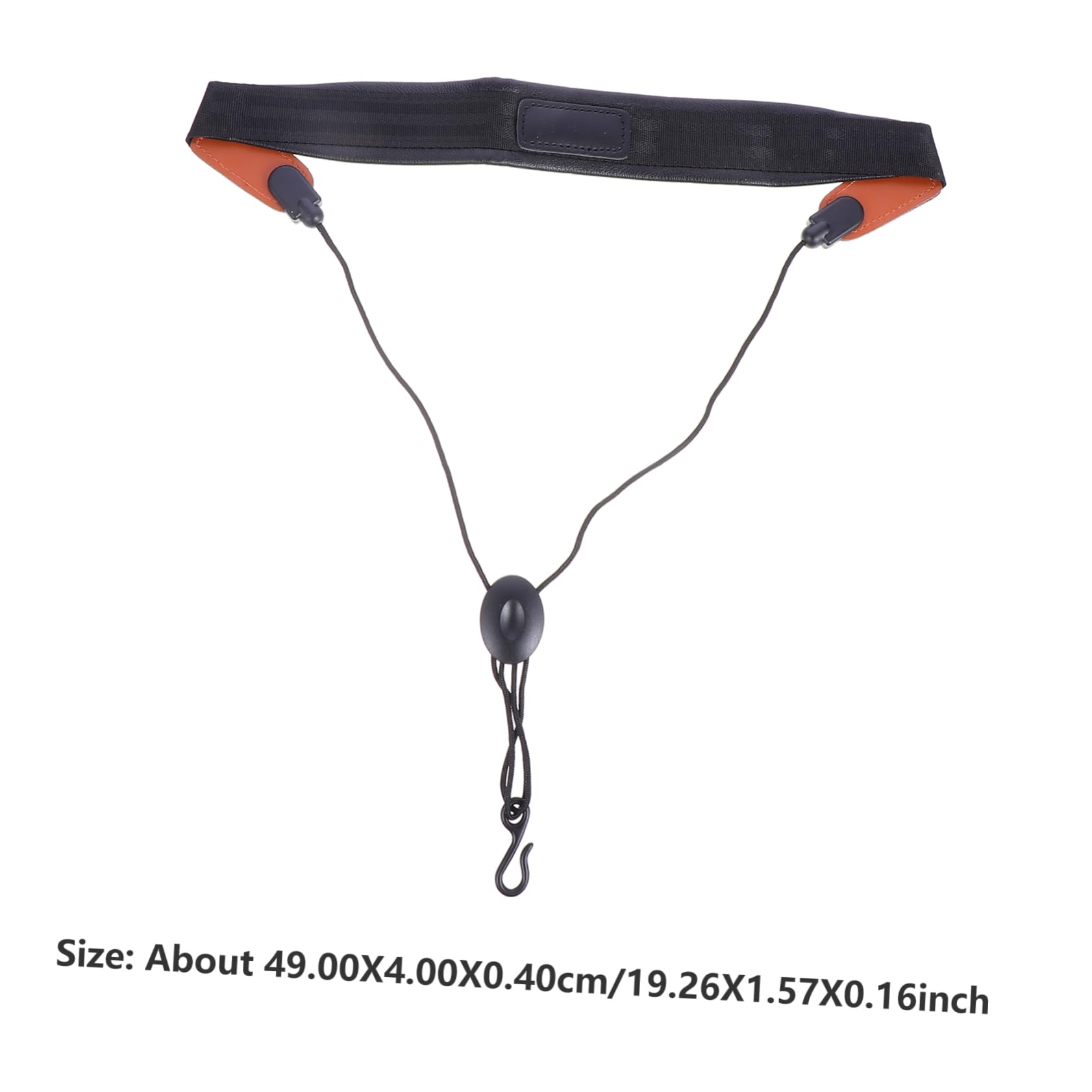 VICASKY Saxophone Shoulder Strap Adjustable Neck Belt Skid Hook Design for Tenor and Alto Saxophones Comfortable PU and Cloth Material present for Sax Players Black
