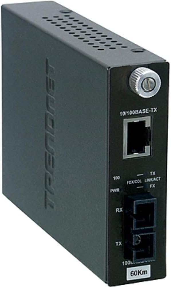 TRENDnet Single Mode SC Fiber Converter TFC-110S15 100Base-TX to 100Base-FX , 15 Km - Black