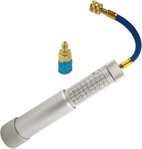 Herramientas refrigerantes para inyector de aceite y tinte de aire acondicionado para automóvil con acoplador rápido a presión 14 "SAE, para