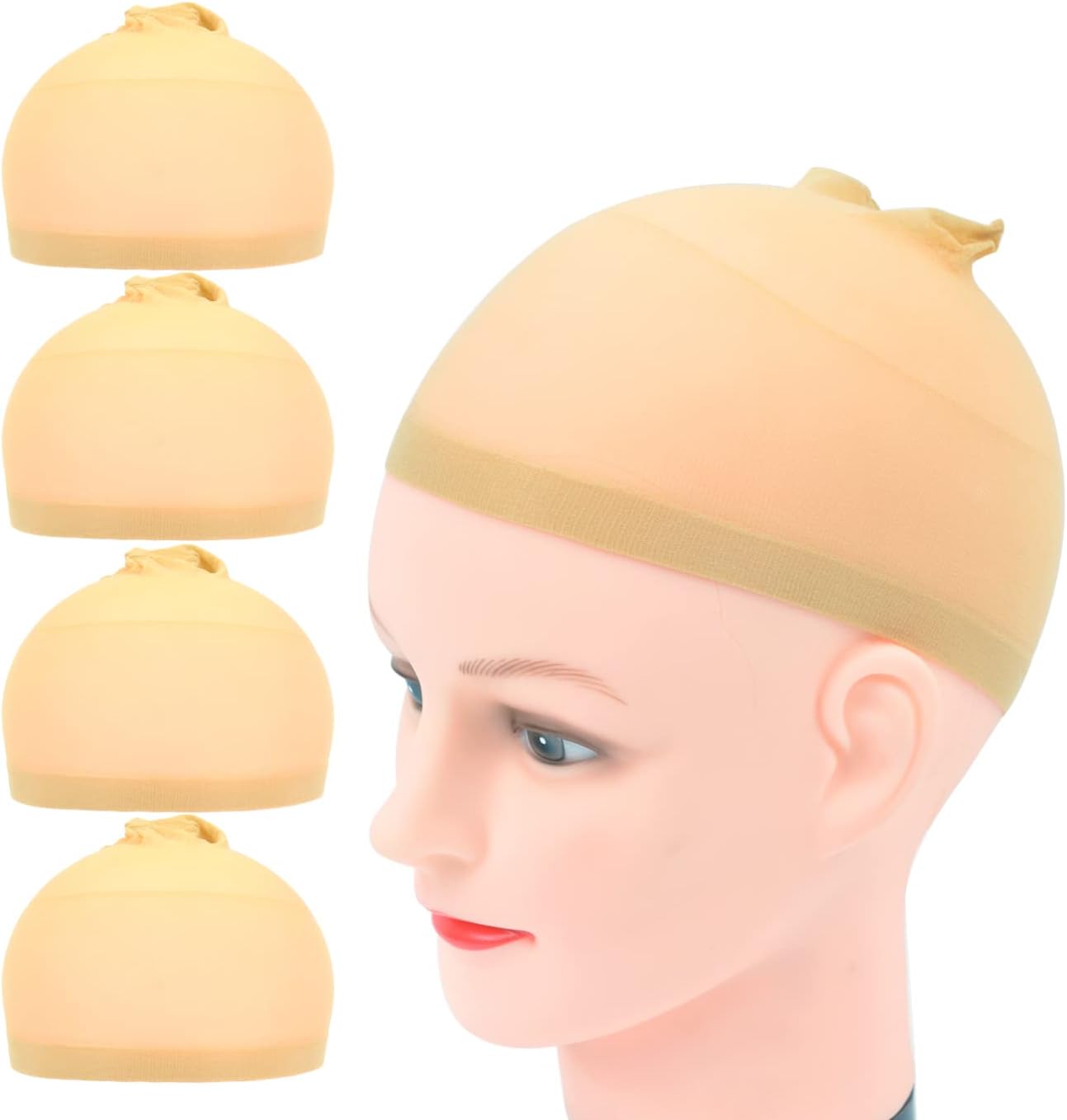 4 Pcs Wig Stocking Caps for Making Wigs,Wig Caps to hold Wig in Place
