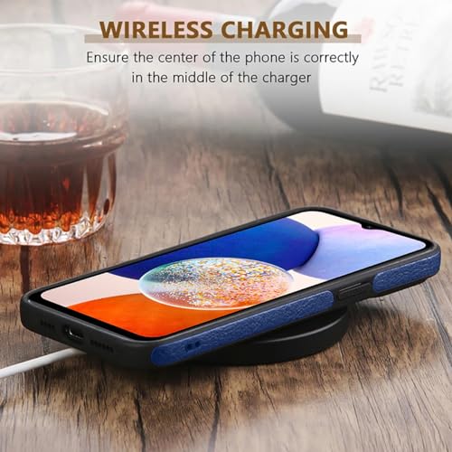 Image of KARWAN️ Genuine Leather Finish Oneplus Nord CE3 Lite Back Cover Case |Shockproof Design|Raised Edges for Camera & Screen Protection |Super Soft-Touch|Leather Case for Oneplus Nord CE3 Lite-Blue