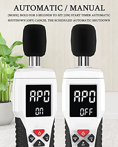 NKTJFUR DECIBEL METER LCD-backlit display, ruistester condensatormicrofoon 3 Geleidende lagen, geluidsmeterdetector voor… - Image 6