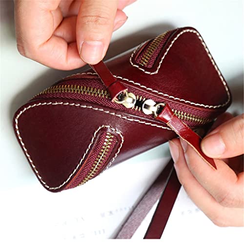 Flashing Retro Vegetable Tanned Leather Key Bag(C)4