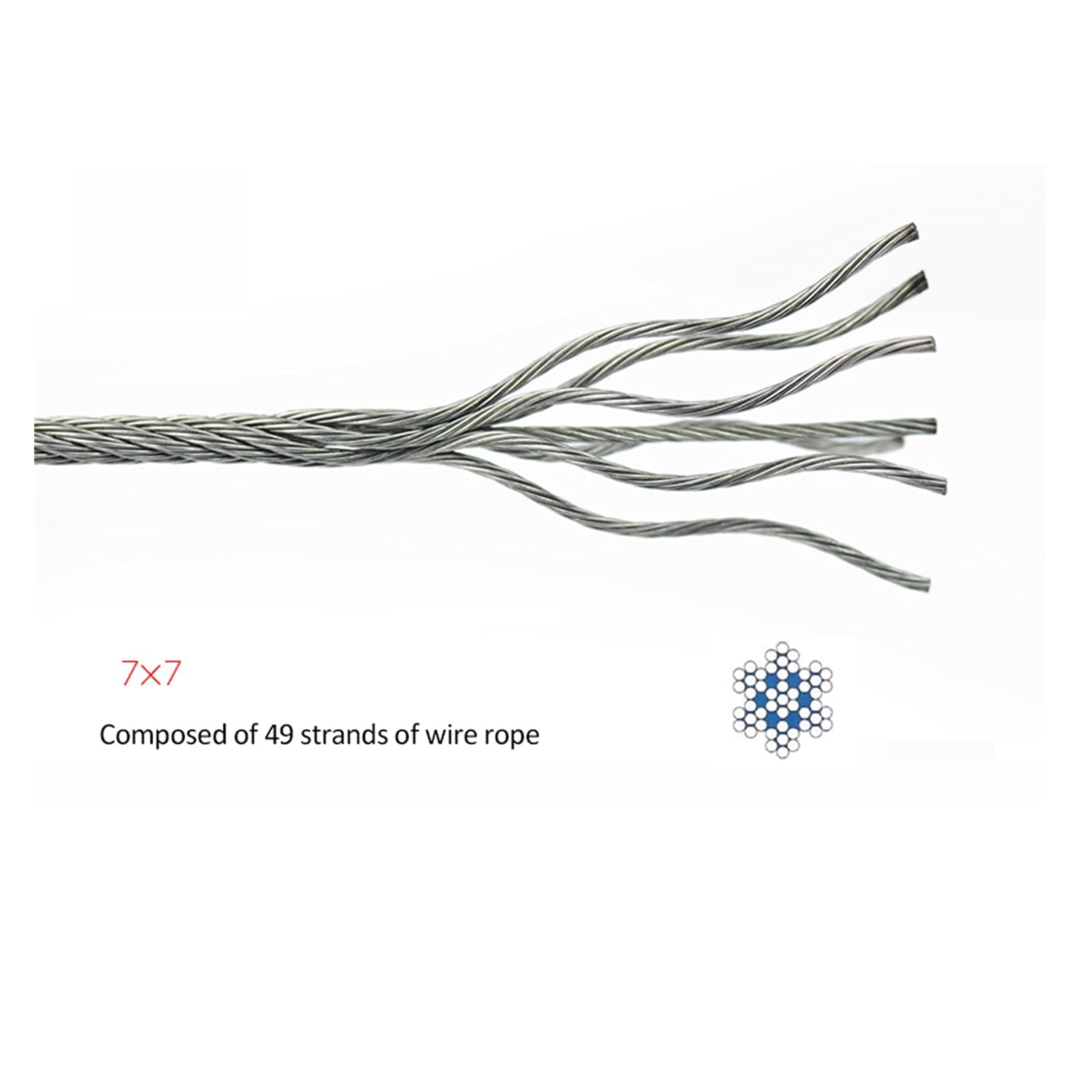 Cavo Rete 250 Clip Per Cavi In Fune Metallica Zincata - Diametro 1 - Foto 7