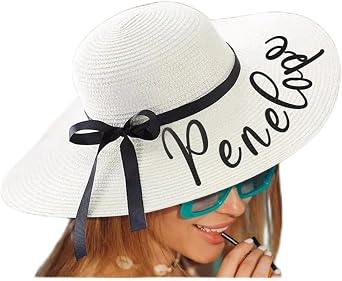 Personalized Beach Hat,Womens Sun Hats for Beach-Customized Visor with Name and Text,Custom Beach Hat for Sun Protection