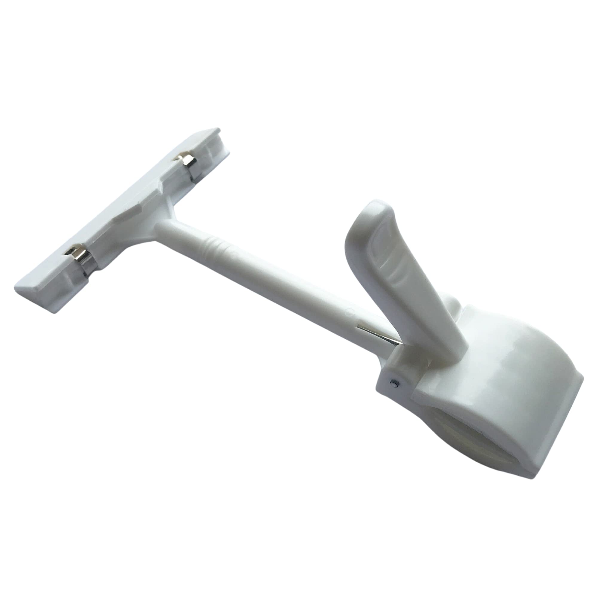 CompleteShopfittings 3x White Plastic Clip On Card Holder for Clothes Rails Sell Pop Sign Ticket Card Holder