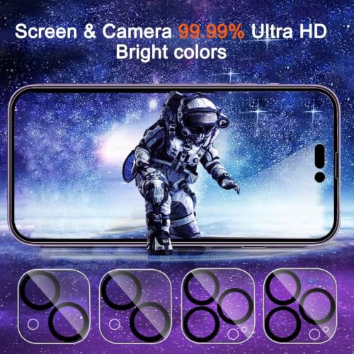 Image of Ferilinso Screen Protector for 14 Plus iPhone 14 Pro Max, Tempered Glass