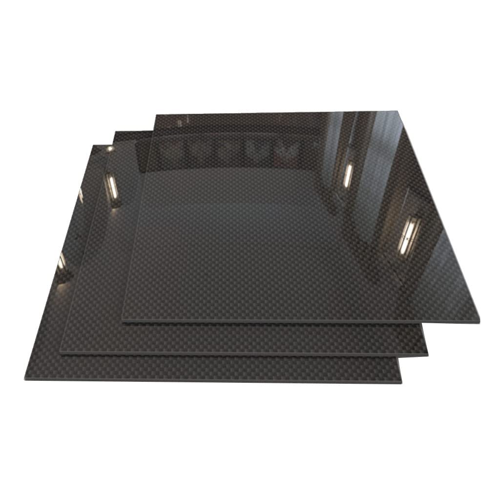 125×75mm 3K Plain Matte Glossy Carbon Plate Panel Sheets, 0.25 0.5 1 1.5 2 2.5 3 4 5 6MM Thickness High Hardness Carbon Fiber Board, 1PCS (Color : Plain Glossy, Size : 75x125x2.0mm)