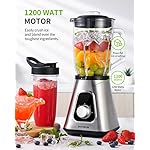 SHARDOR 1200W Blenders for Smoothies and Shakes, 52 Oz Countertop Blender & 22 Oz Personal Blender Combo, New Upgraded 6-leaf Blade, 3 Adjustable Speed for Juices, Frozen Fruit Drinks, Sauces - Image 2