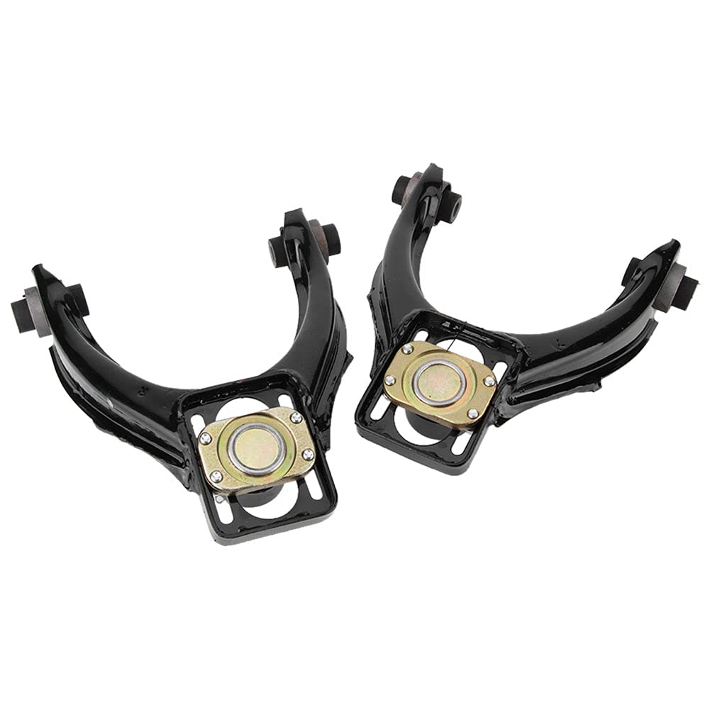 Wakects Regulowany Zestaw Przedniego Górnego Wahacza T6061 Aluminium do EK 1996-2000, Trwały, łatwy w Montażu, Idealny dla Zwiększonej Wydajności (BLACK)
