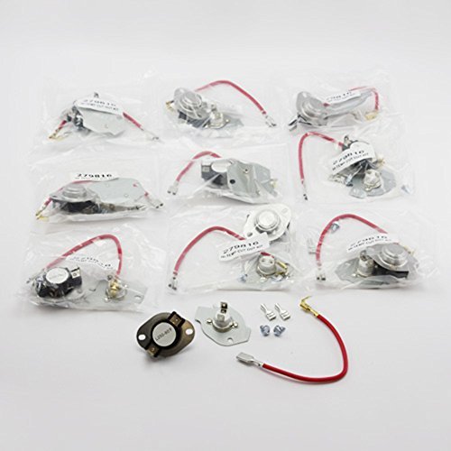 10 Pack Dryer Thermostat and Thermal Fuse Kits 279816 Whirlpool Kenmore Roper