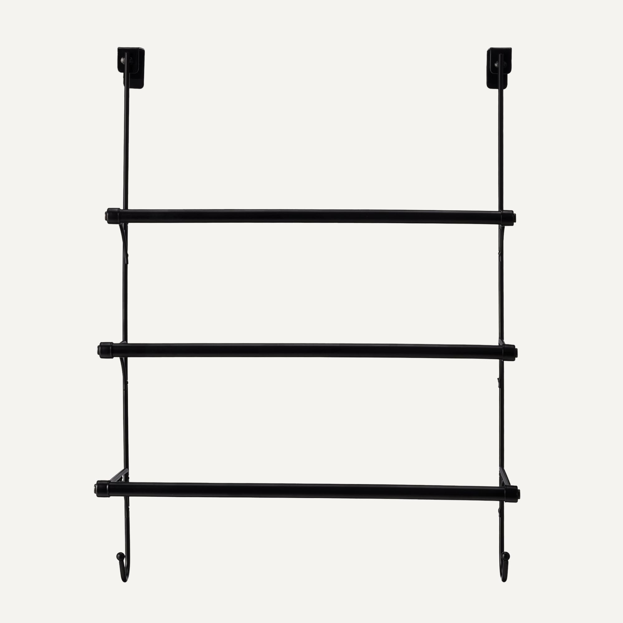 Amazon Basics Porte-Serviettes à Poser sur la Porte, Noir, 49 x 17 x 63 cm