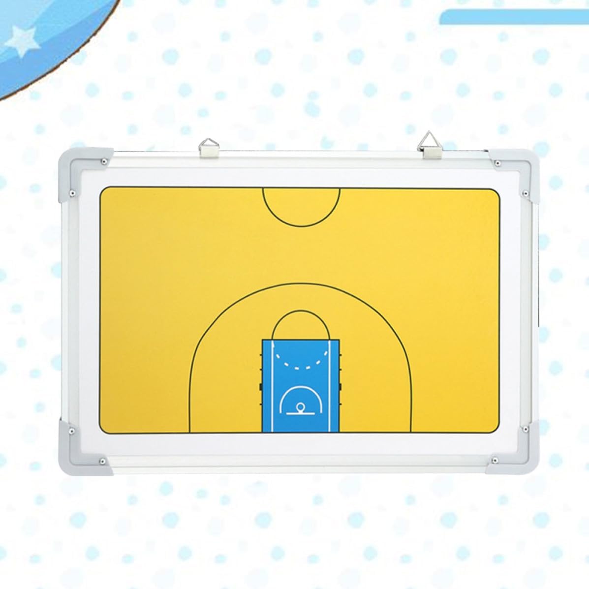 MAGICLULU 1set Magnetic Basketball Coaching Board Aluminum Alloy Dry Erase Practice Board with Marker and Magnets for Training Matches Teaching