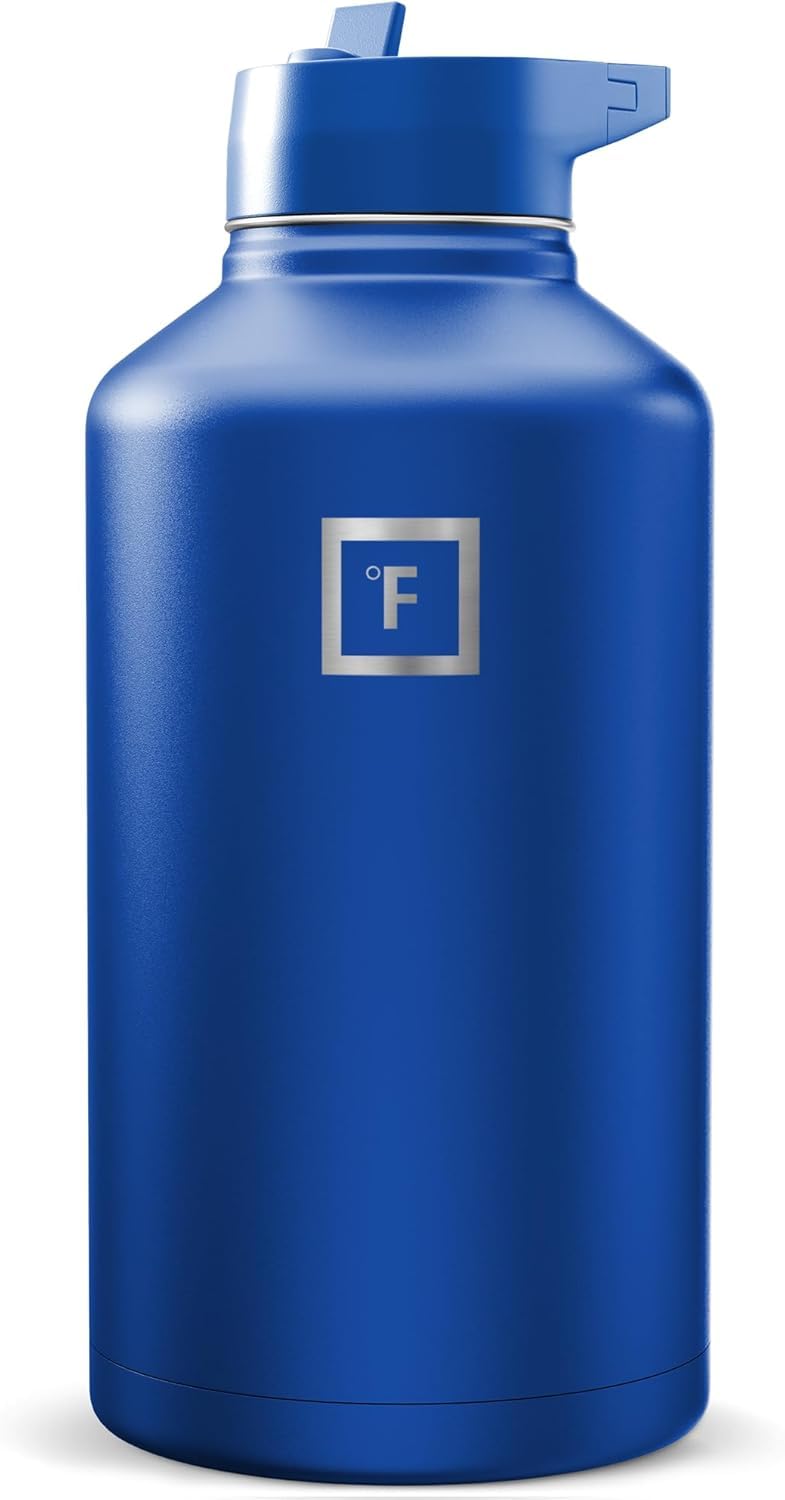 IRON °FLASK 64 oz Wide Mouth Water Bottle with Straw