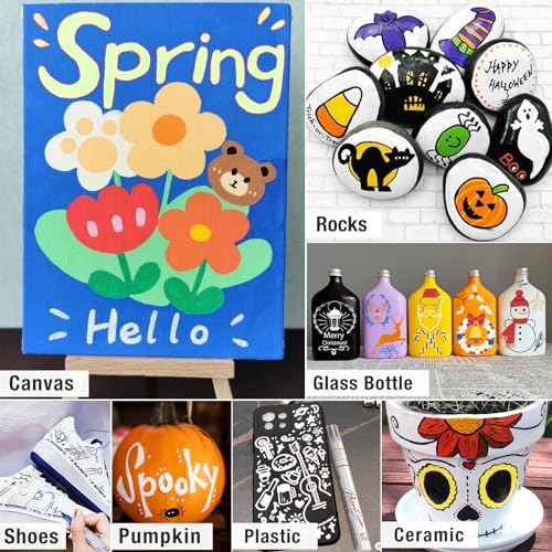Dapawin AP52110133305US 8 Colors Oil Based Paint Pens, Permanent Marker For Metal, Wood, Canvas, Fabric, Plastic, Tire thumb #3