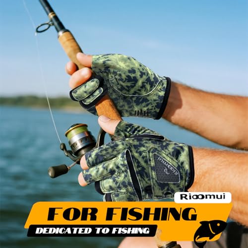 Rioomui 3-Cuts Fishing Gloves Men, Lightweight Breathable Anti-Slip Kayak Gloves Women for Kayaking, Sailing,Paddling,Rowing Enhanced Grip and Comfort - image 2