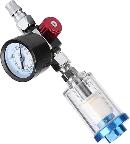 Miniatura 3 de Medidor de presión de aire, herramientas de reparación de carrocería Pistola neumática Regulador de presión de aire Medidor en línea Aceite Trampa