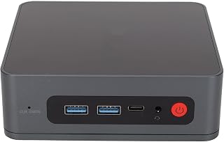 PUSOKEI Mini PC 10, Jasper Lake N5095 Processor, 16GB RAM 512G SSD Micro Desktop Computers, 4K UHD Graphics, Dual Port, WiFi 5, BT 4.0, Gigabit Ethernet (UK Plug)