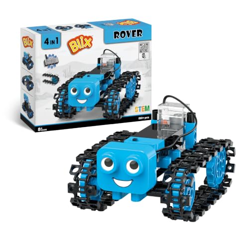 Image of BLIX Rover, DIY Motorized STEM kit with 150+ Pieces that Moves on All Types of Terrain, for Kids Aged 8+. Educational Toy to Teach How Track-Drive mechanisms Work. Made in India