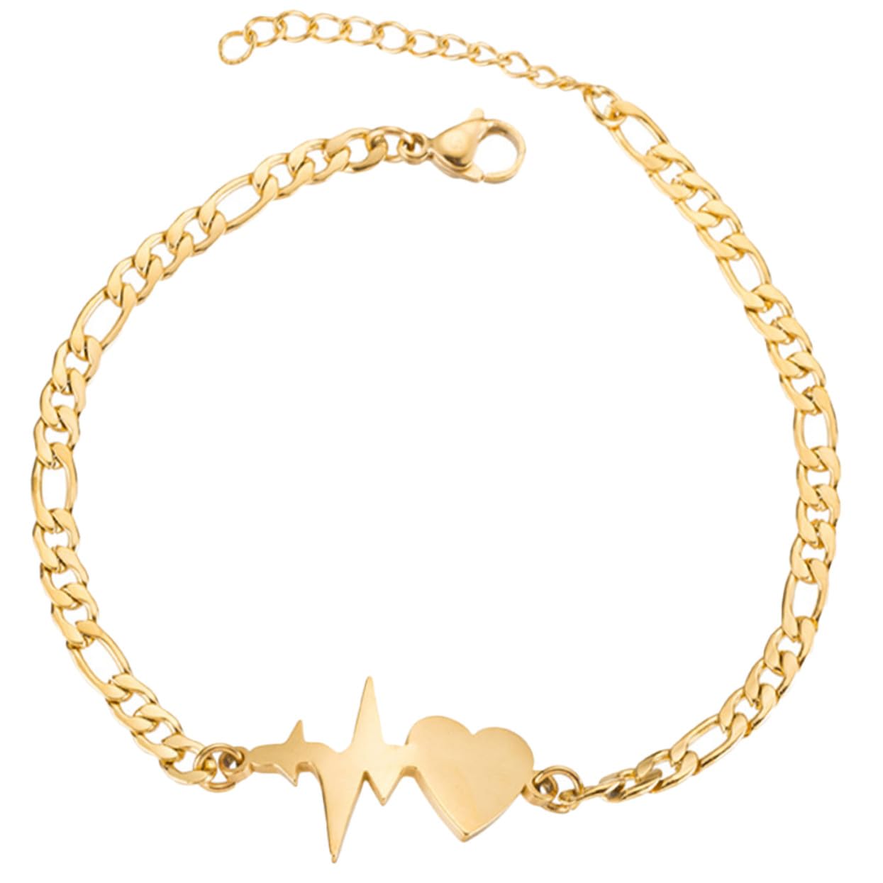 Bracelet cœur en métal allié doré pour un bijou léger à porter - 8