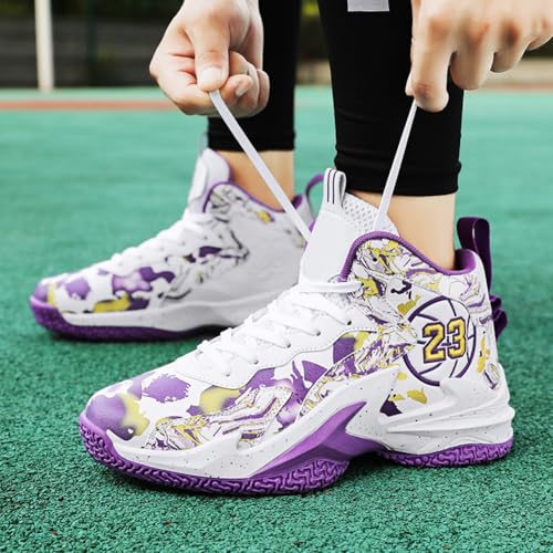Image of Men's Basketball Shoes Fashion Printed Sneakers